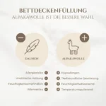 Unterschied zwischen Daunen und Alpakawolle